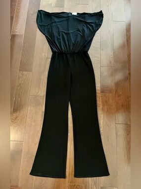 Laundry By Shelli Segal Black Wide-Leg Jumpsuit